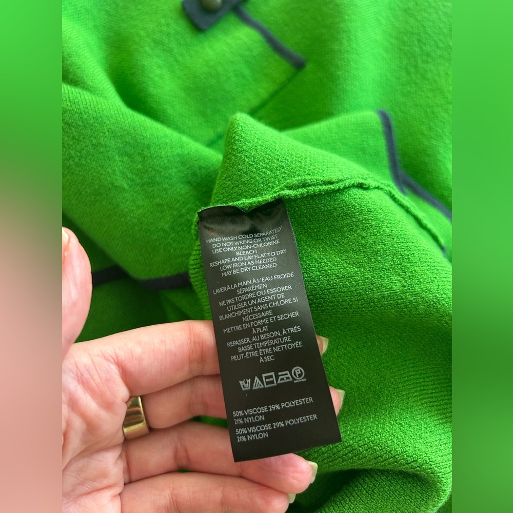 💚 NWOT Maeve by Anthropologie Knit Green 60s Inspired MadMen Mini Dress - S - Picture 7 of 11
